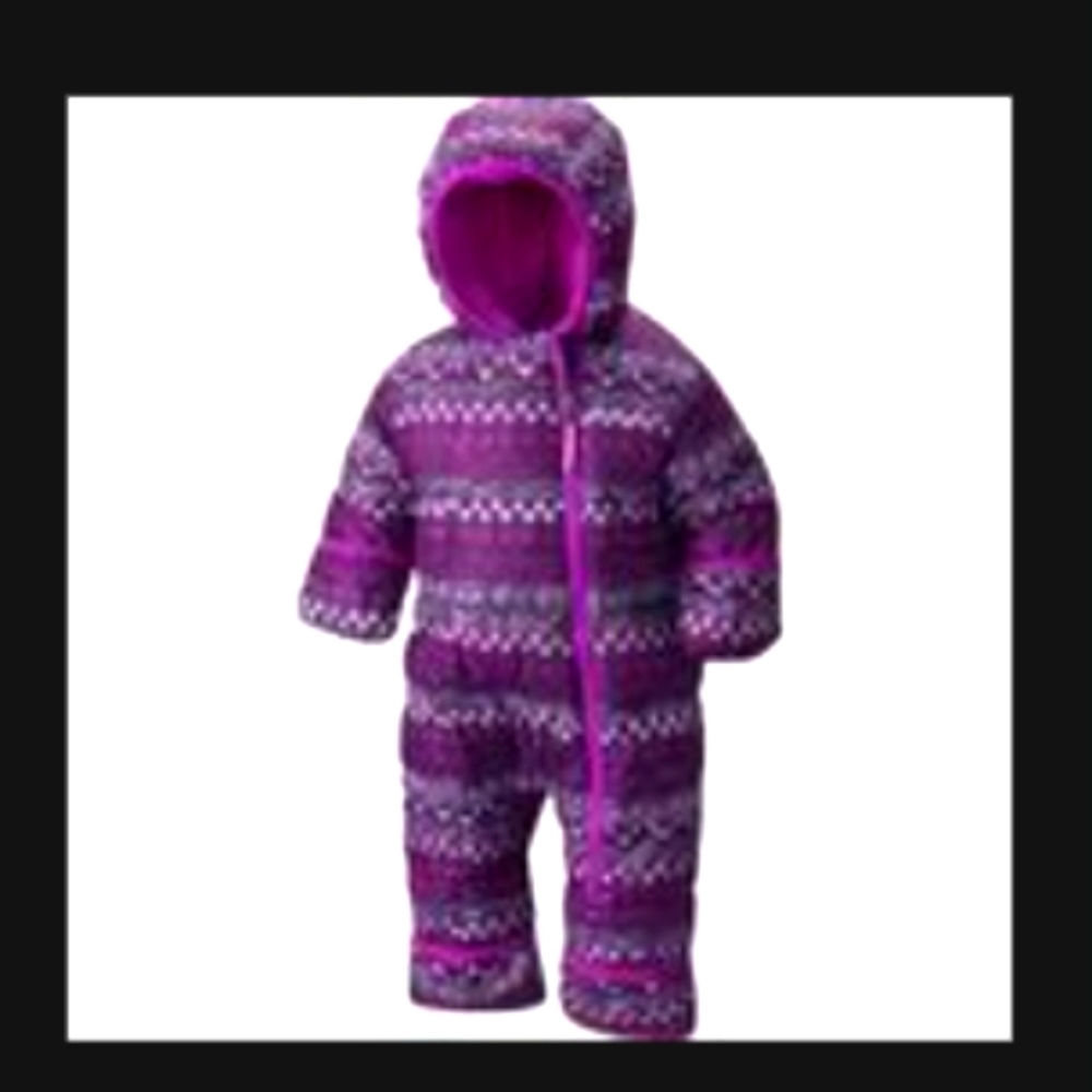 💜 Columbia Frosty Freeze Bunting Bright Plum Fairisle 18-24 M 💜